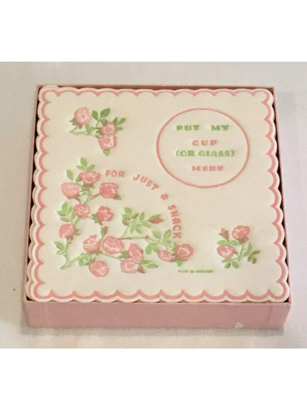 Vintage Freund-Mayer Floral print Sandwichmats Placemats/ Napkins
